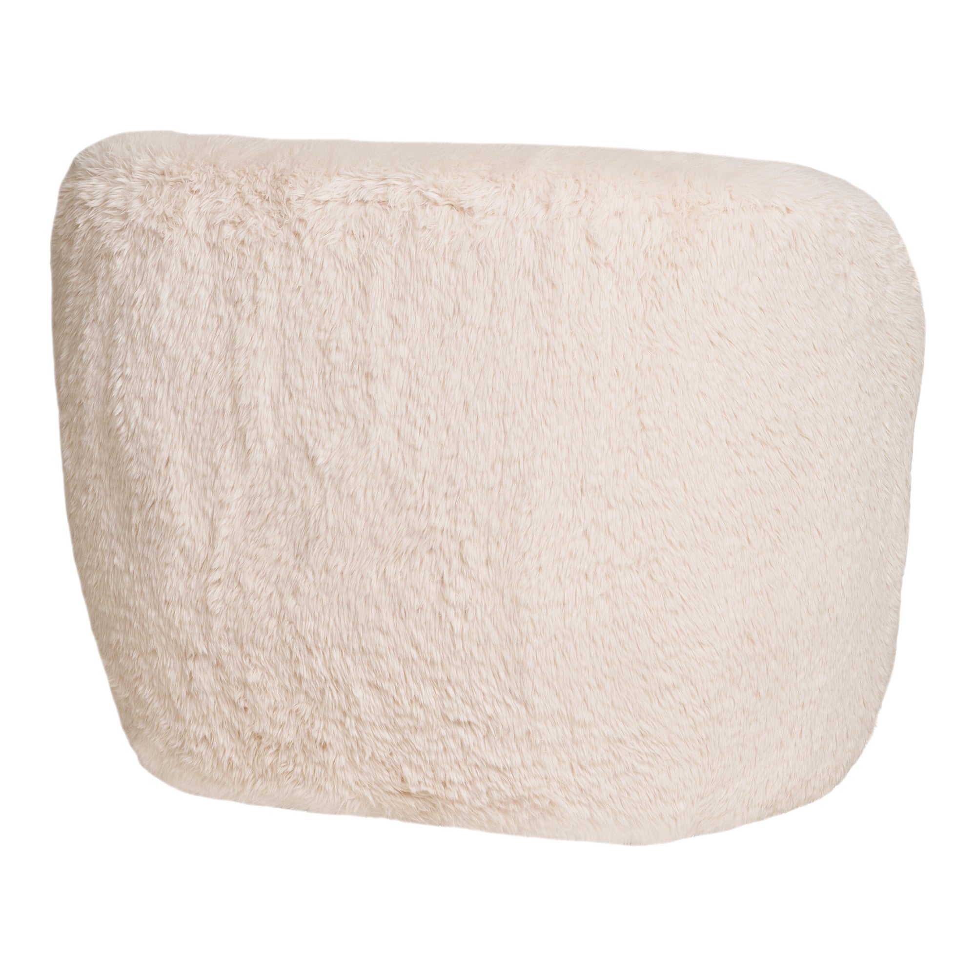 Setubal Loungestol - Imiteret pels - off-white