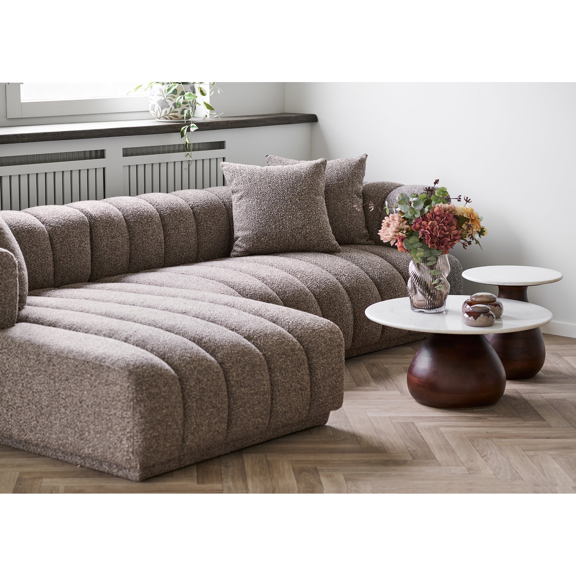 Cholet sofa venstrevendt chaiselong - brun