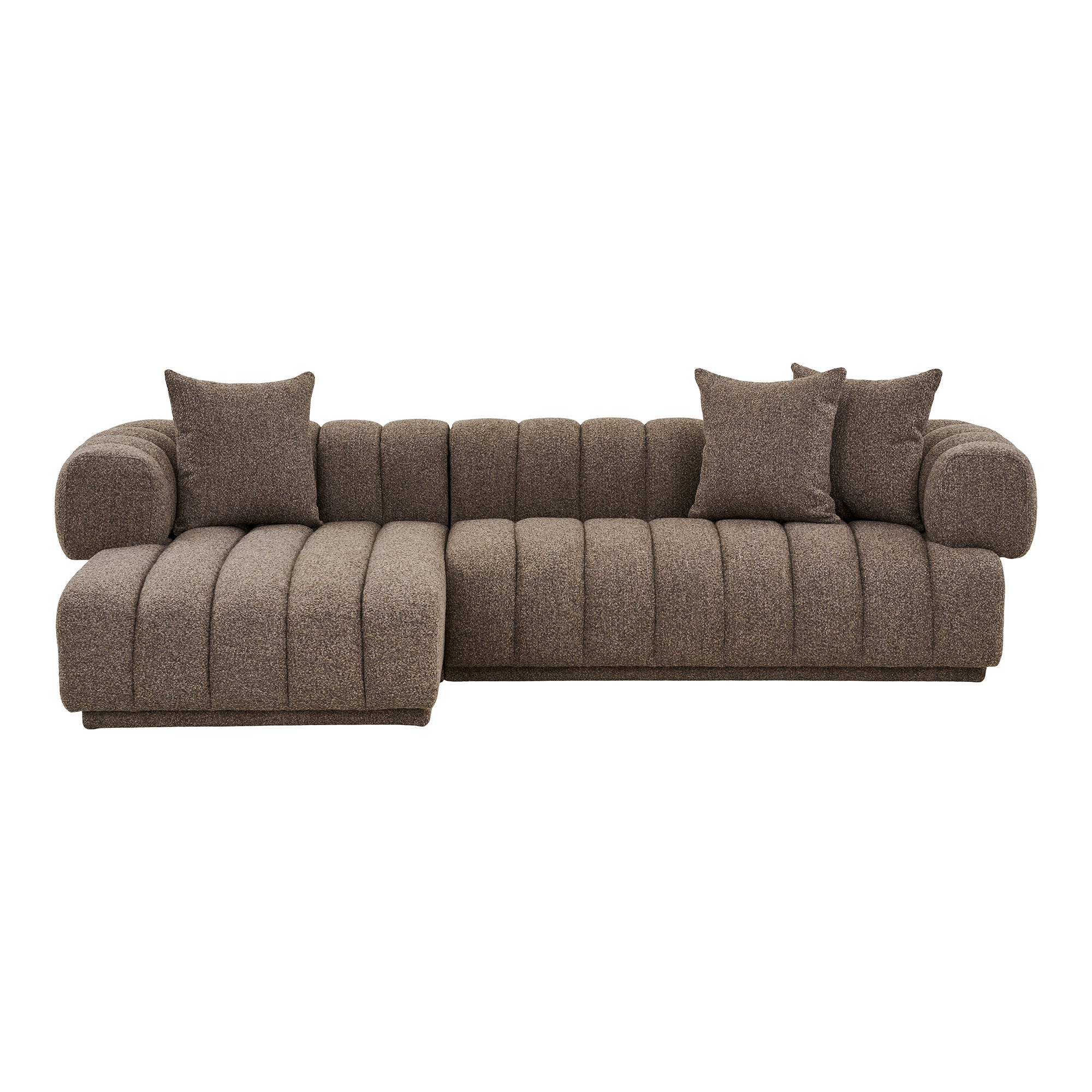 Cholet sofa venstrevendt chaiselong - brun