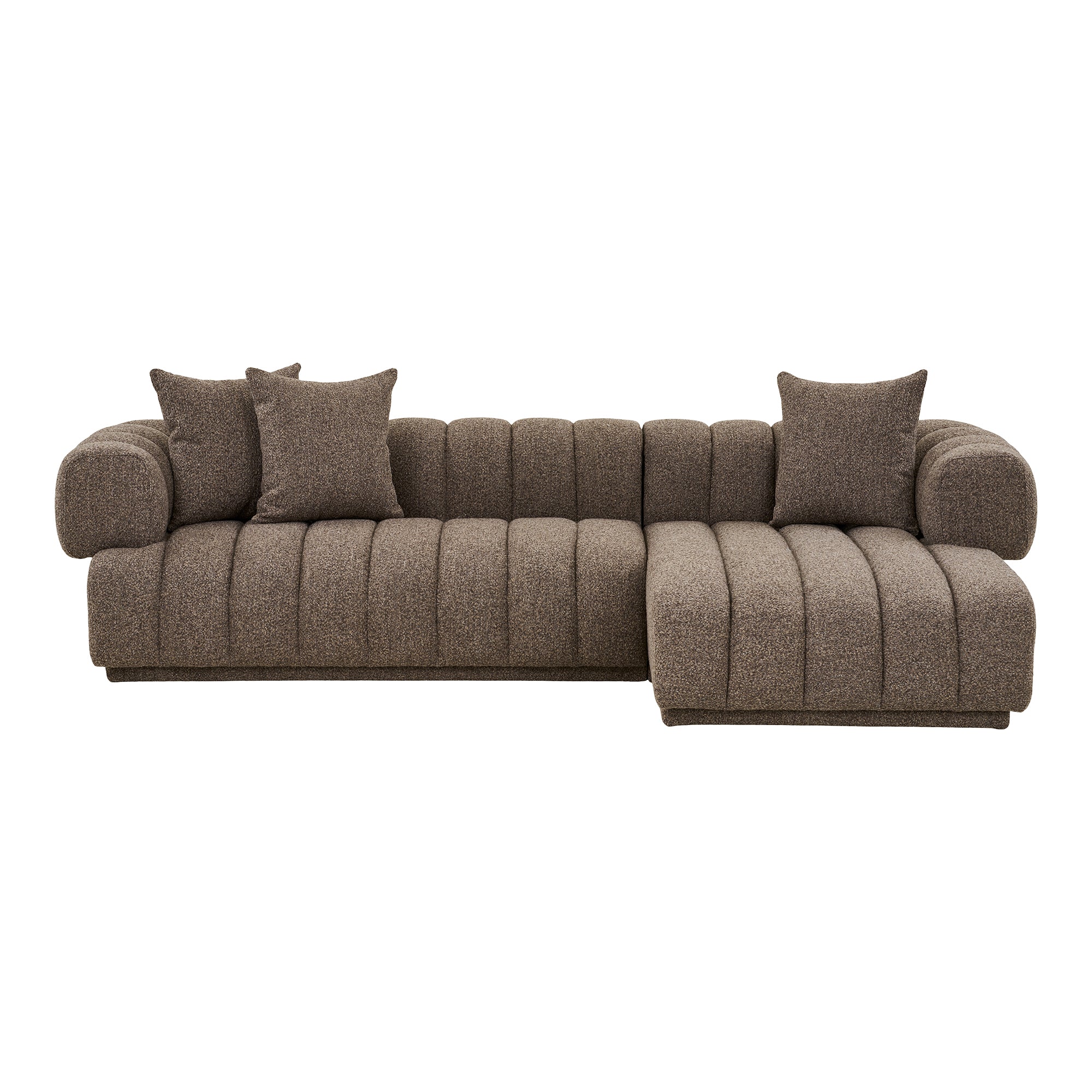 Cholet sofa højrevendt chaiselong - brun