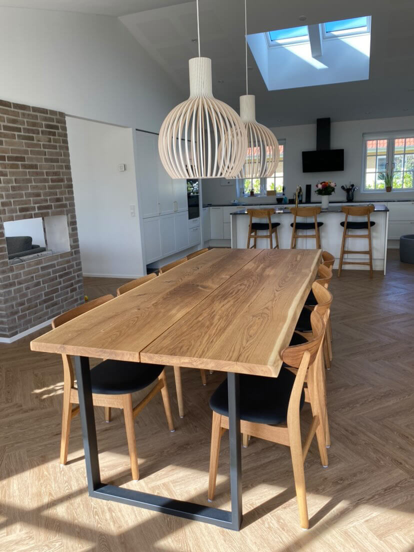 NATUROLIERET PLANKEBORD I EGETRÆ I 4 CM tykkelse