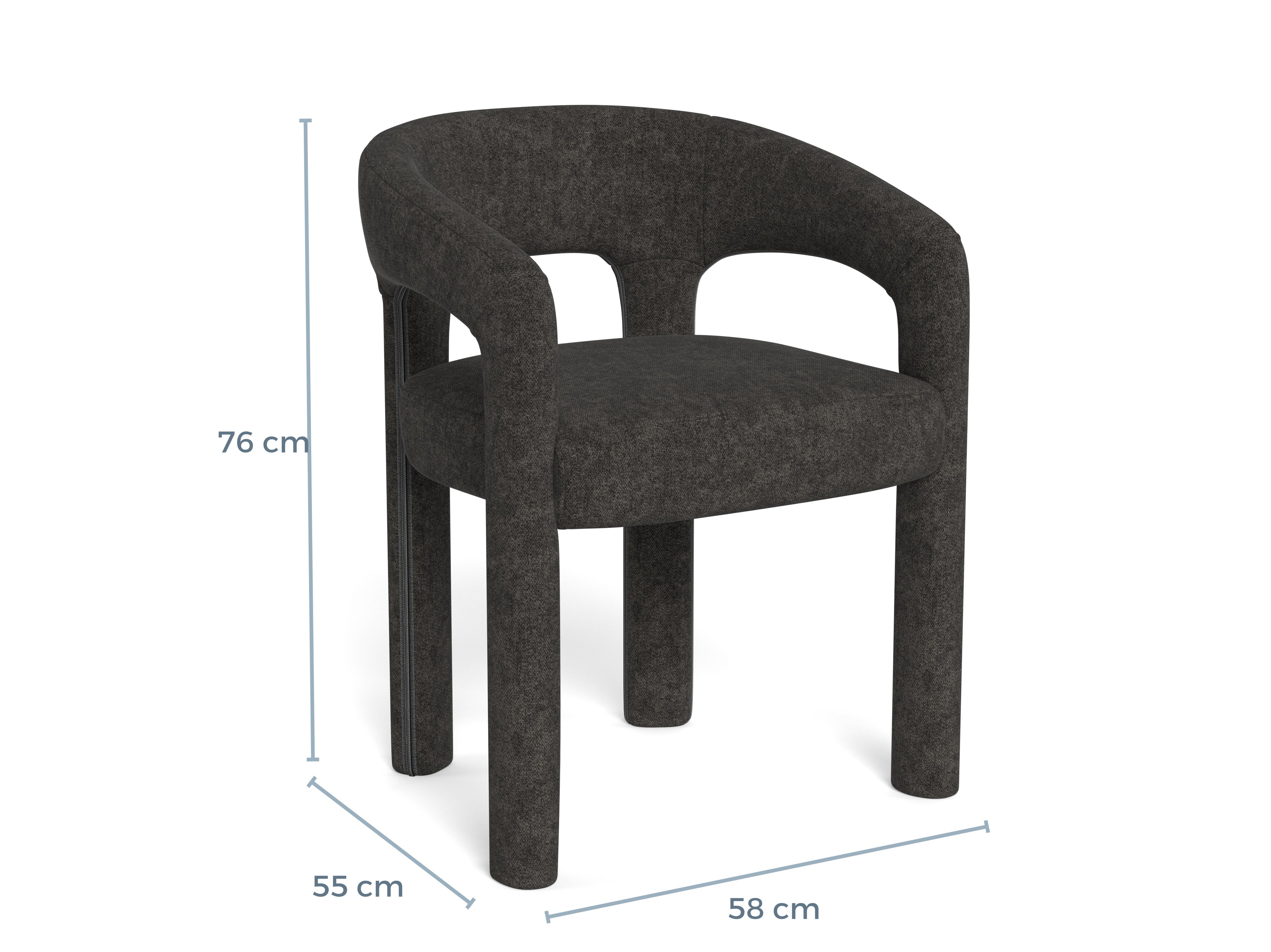 Wrexham spisebordsstol - mørkegrå