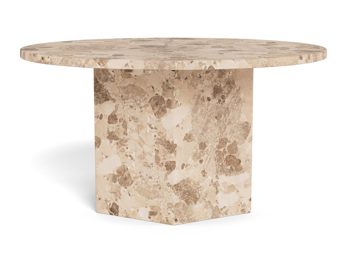 Breda marmor sofabord - latte - 80 x 80 x 42 cm