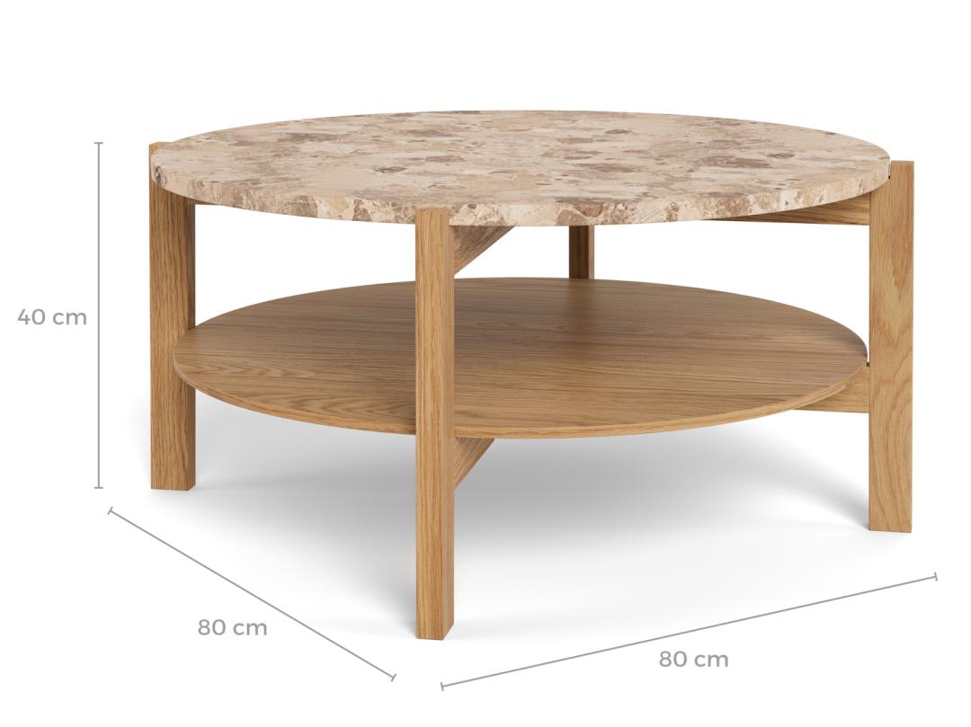 Dorsett Sofabord - 80 x 80 x 40 cm