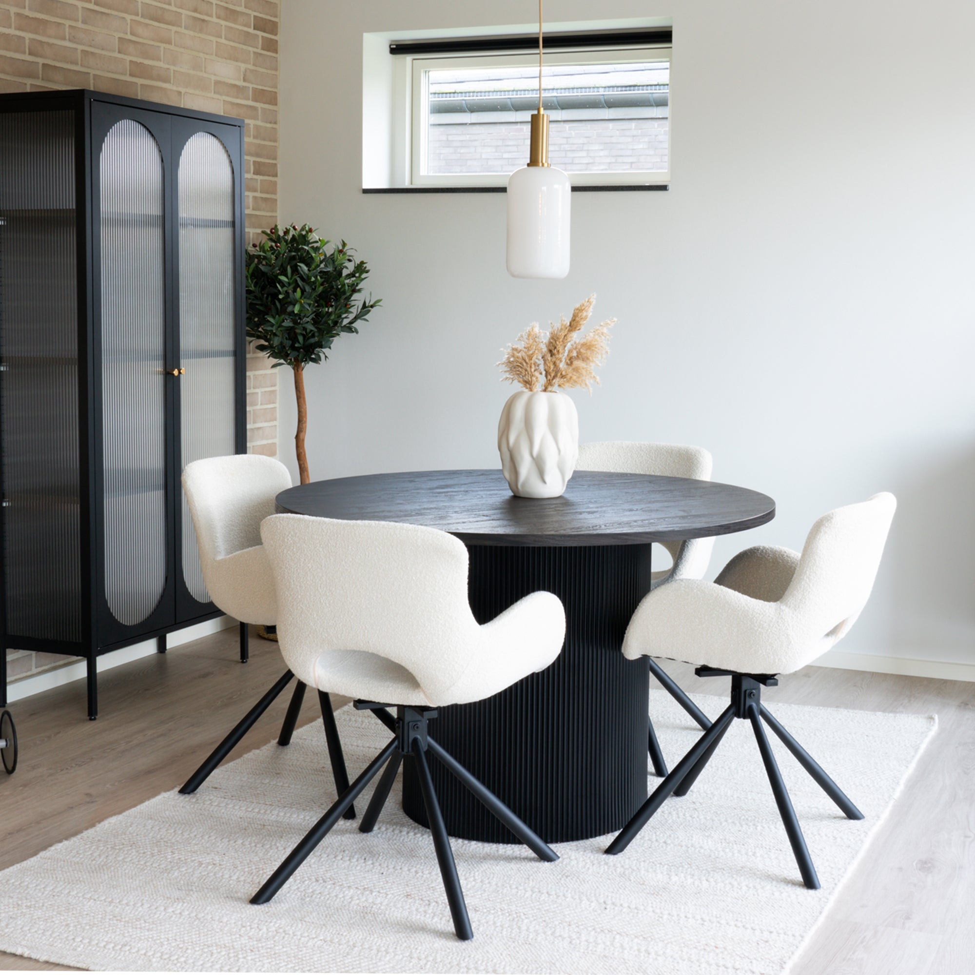 AMORIM SPISEBORDSSTOL OFF WHITE - DREJEFUNKTION