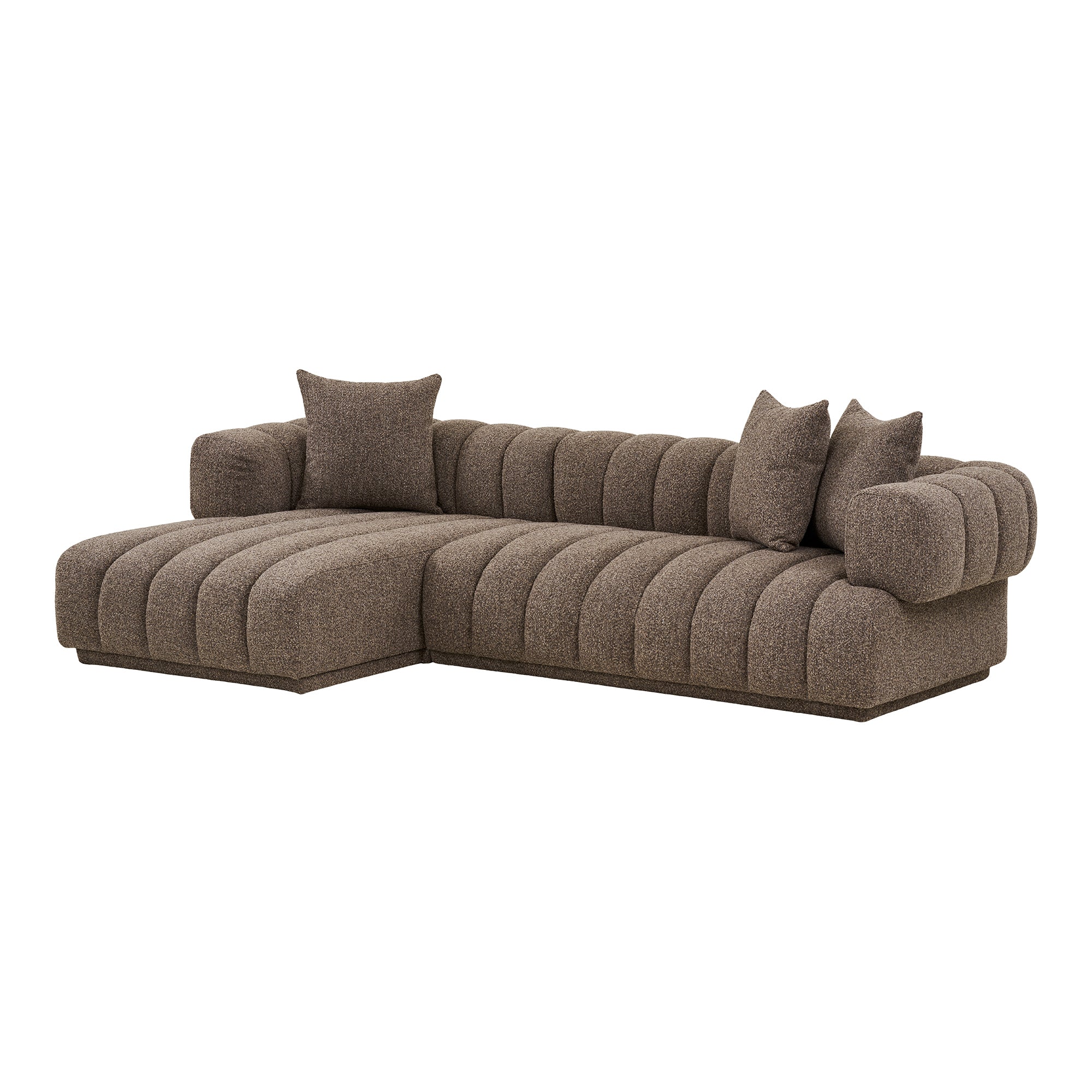 Cholet sofa venstrevendt chaiselong - brun