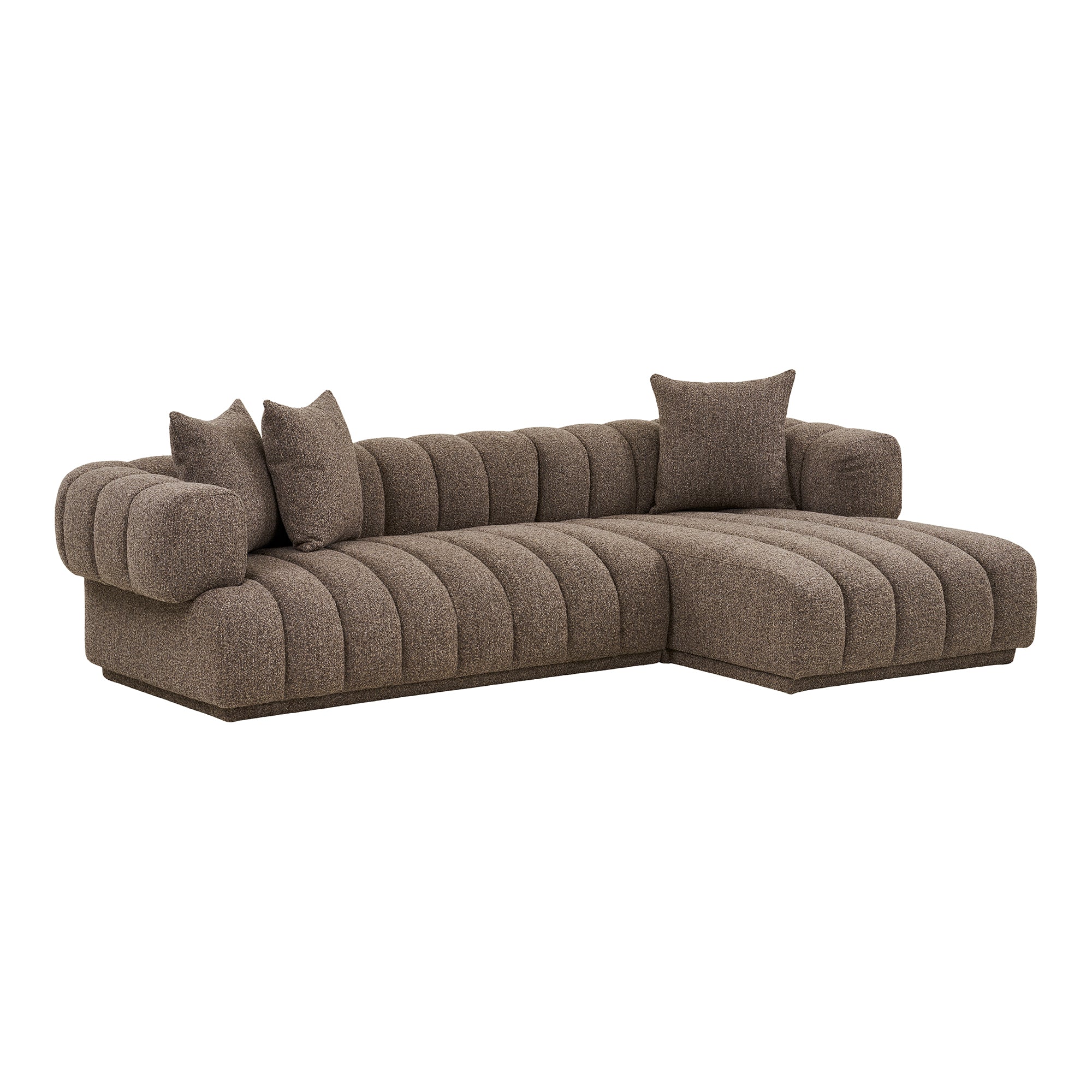 Cholet sofa højrevendt chaiselong - brun