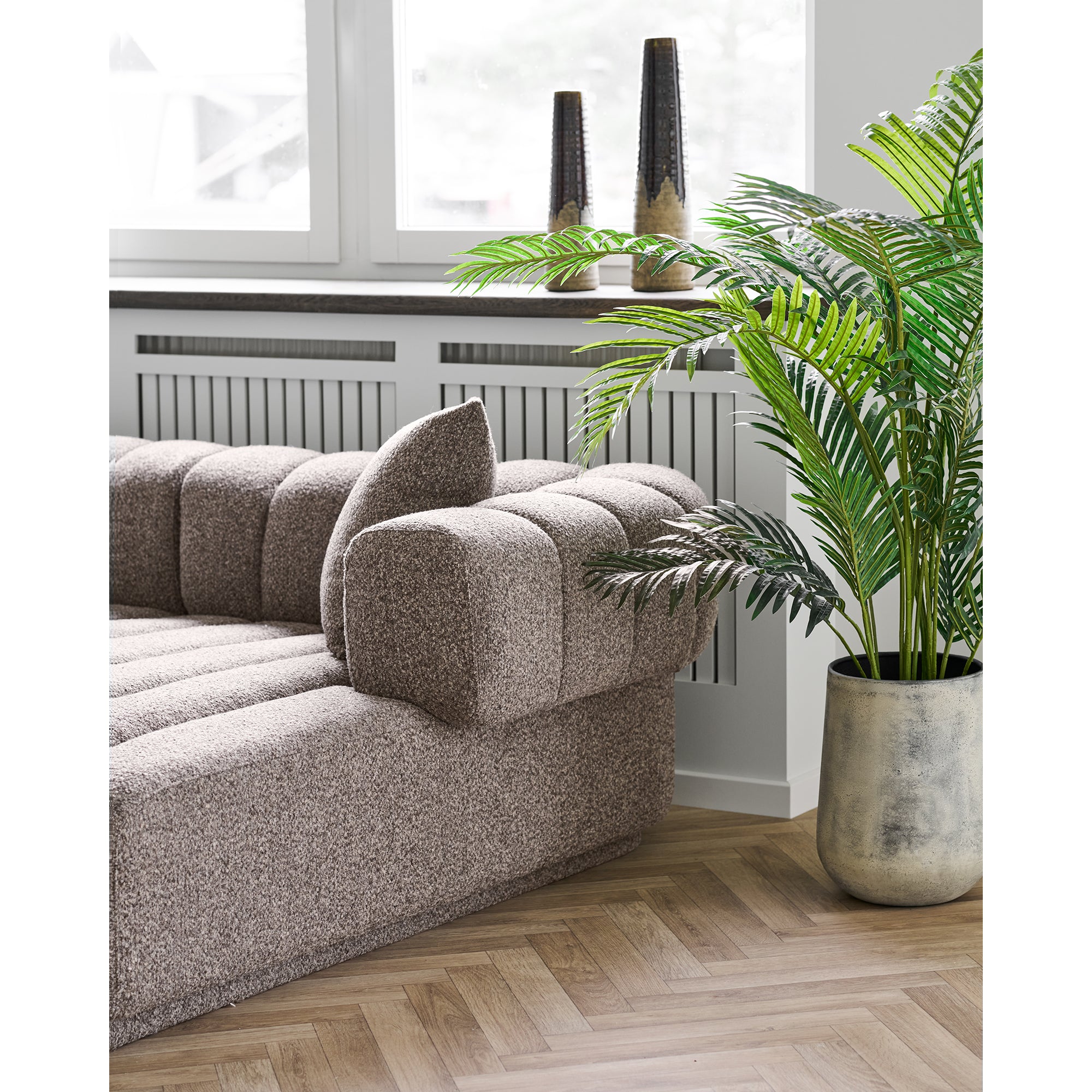 Cholet sofa højrevendt chaiselong - brun