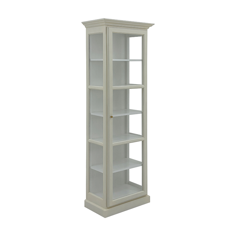 Kox vitrineskab 1 låge - beige / hvid