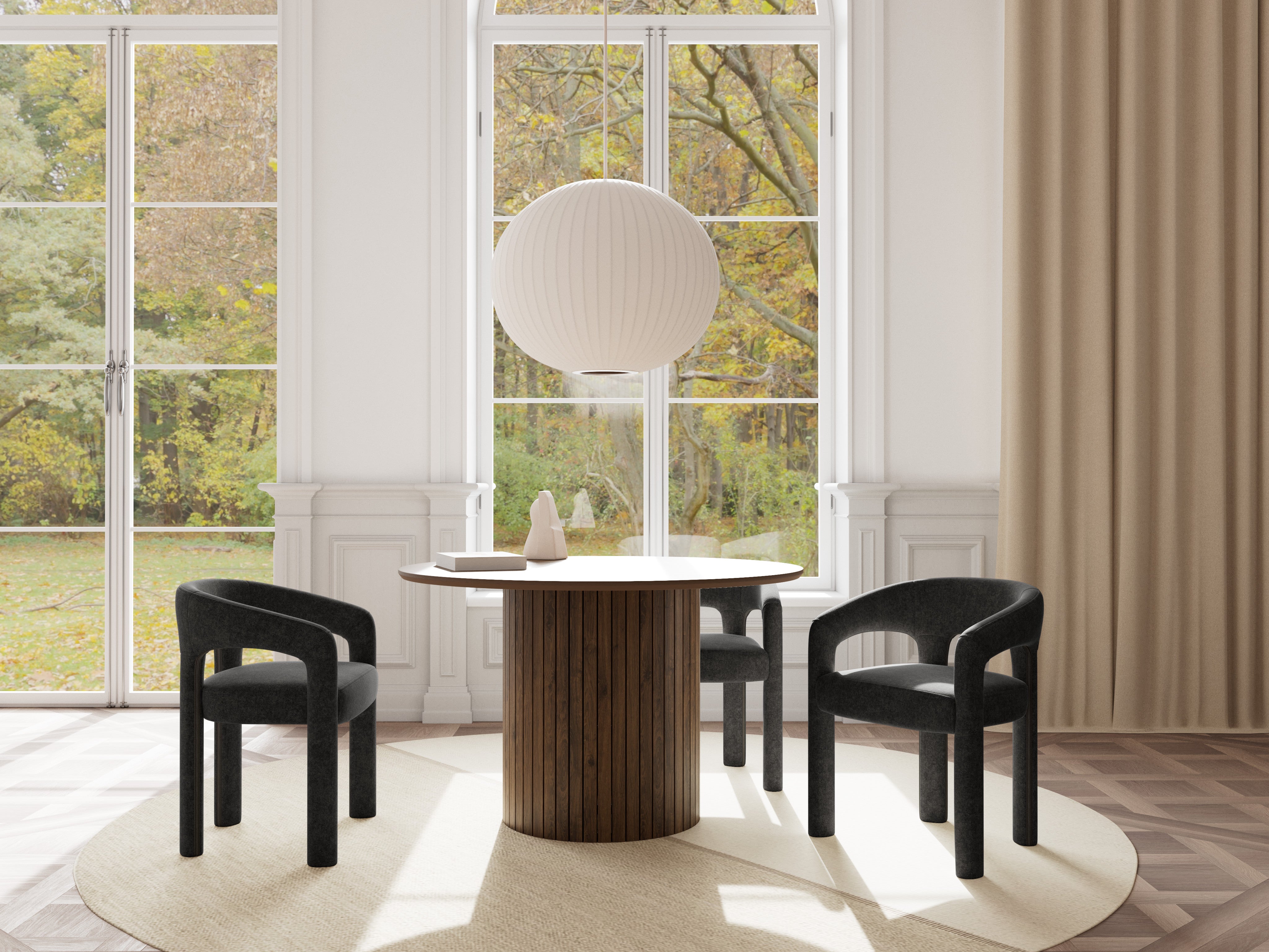 Wrexham spisebordsstol - mørkegrå