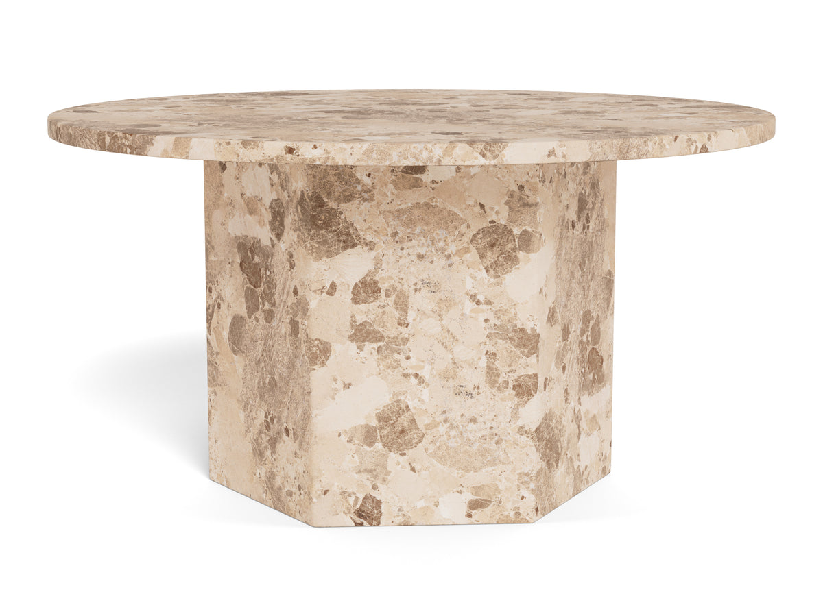 Breda marmor sofabord - latte - 80 x 80 x 42 cm