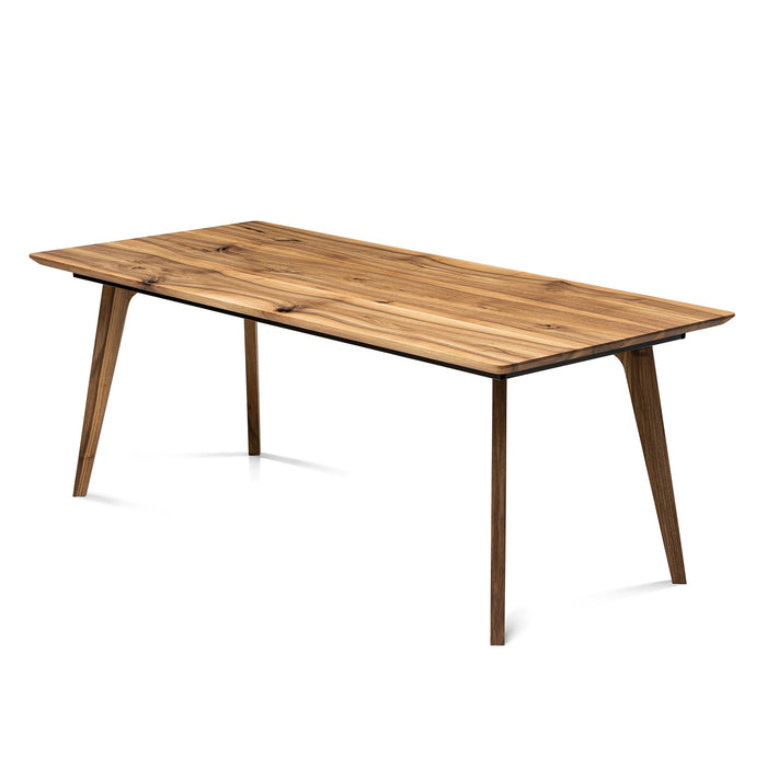 NATURALLY OILED PLANK TABLE IN EUROPEAN WALNUT 3 CM