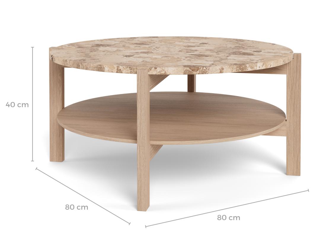 Dorsett Sofabord - 80 x 80 x 40 cm