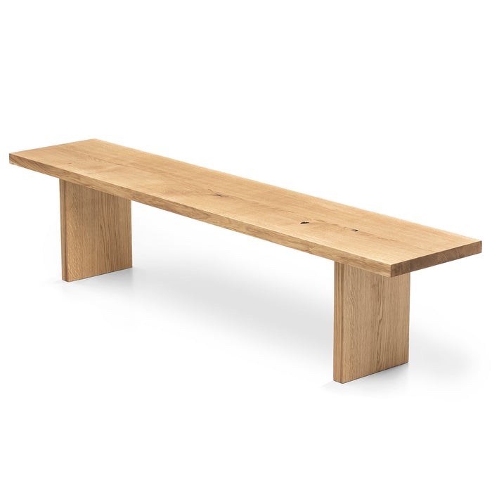 Natural oiled oak bench