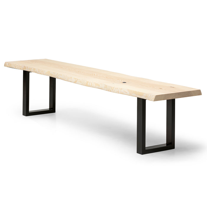 White oiled pine bench